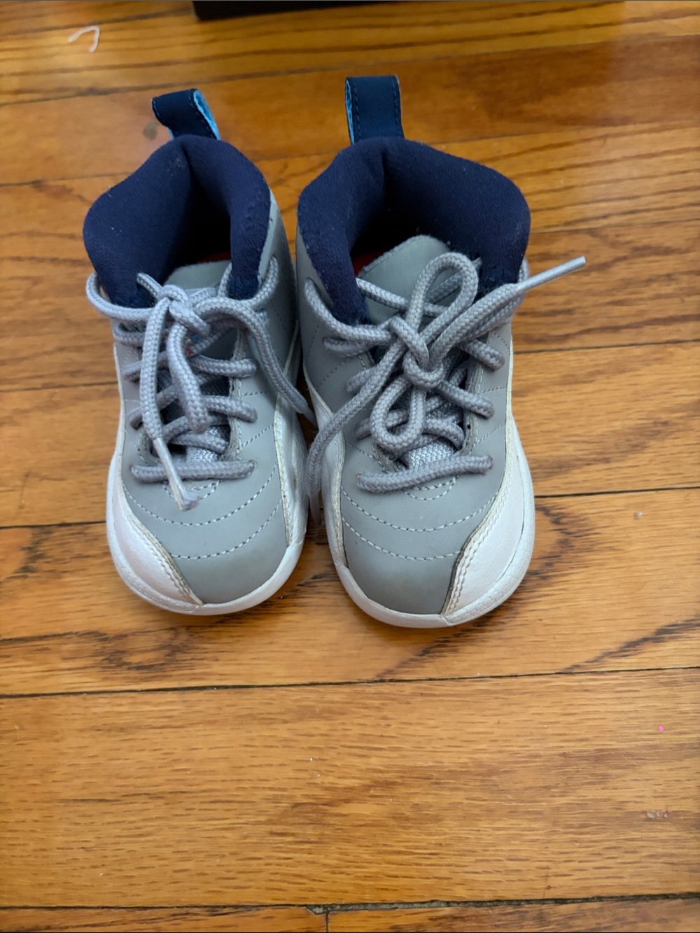 Jordan Kids Gray and Navy Lace-Up Sneakers